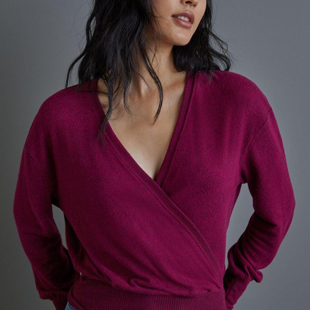 Anthropologie Rocio Surplice Knit Top - Picture 2 of 8